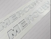 Mercury Raised Domed 3D Decals Chrome/White 22" x 2.5" 2pcs. Mercury Raised Domed 3D Decals Chrome/White 22" x 2.5" 2pcs.